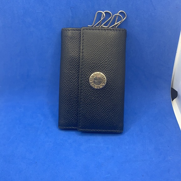 Bulgari leather trifold key-holder wallet vintage